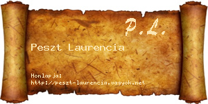 Peszt Laurencia névjegykártya